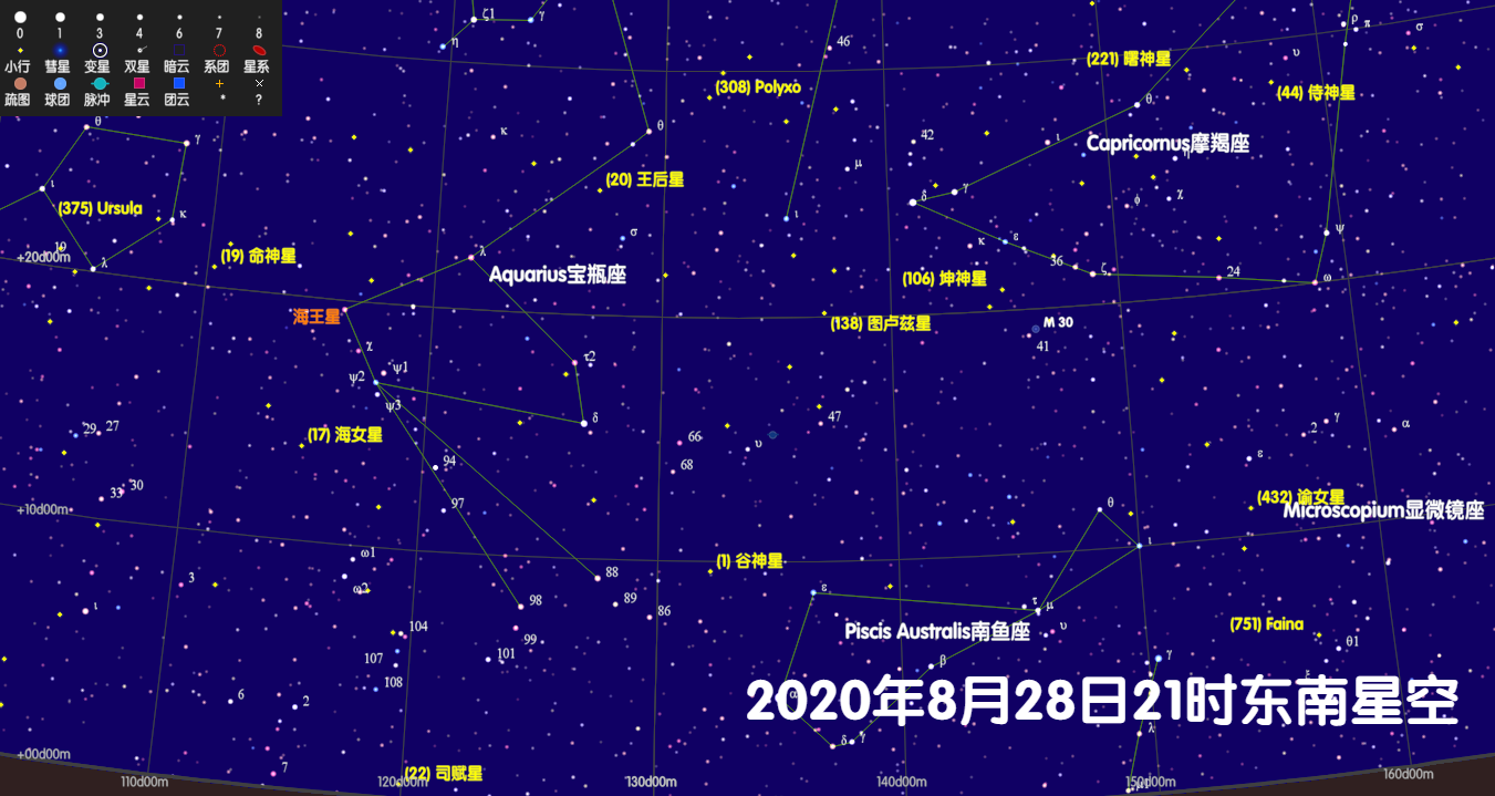 2020年8月28日21时东南星空