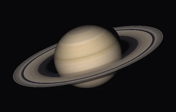 土星环示意图，实际观测到的方位会有所不同。