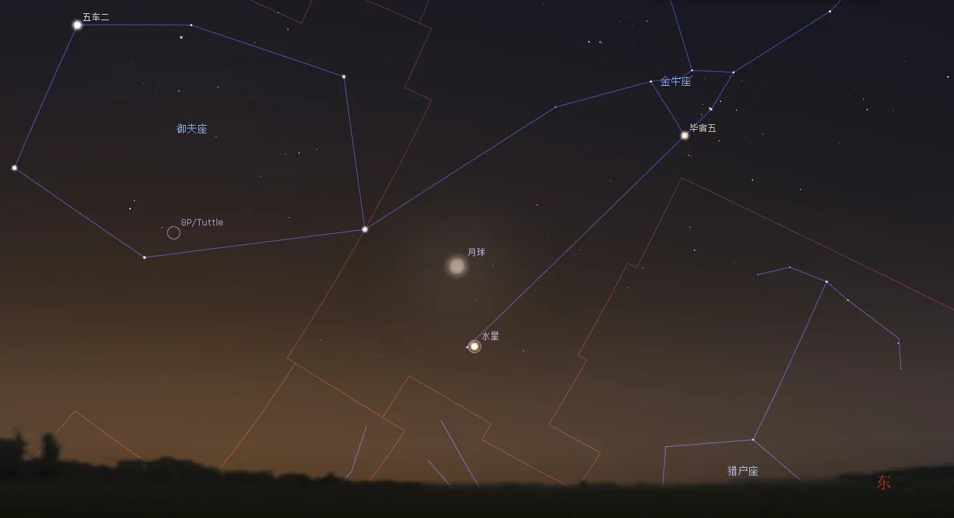2021/7/8凌晨所见的水星与月球
